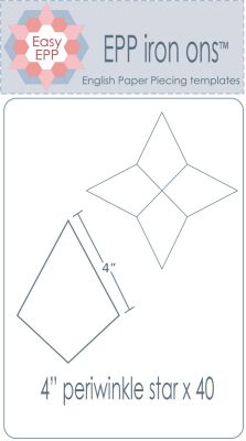 4" Periwinkle Stars x 50