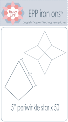 5" Periwinkle Stars x 50