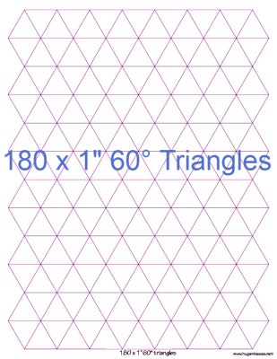 1” 60-degree Triangles x 180 (DOWNLOAD)