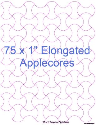 1” Elongated Applecores x 75 (DOWNLOAD)