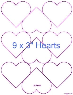 3” Hearts x 9 (DOWNLOAD)