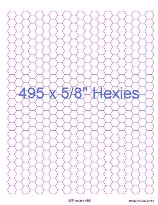 5/8” Hexagons x 495 (DOWNLOAD)