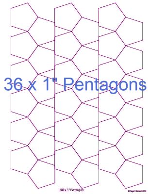 1” Pentagons x 36 (DOWNLOAD)