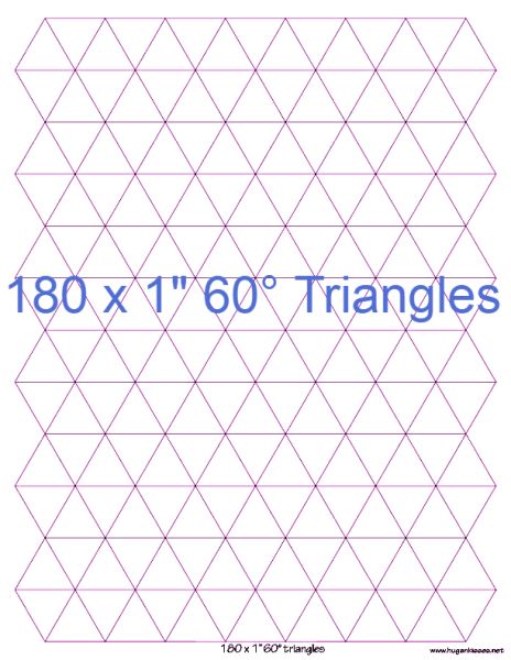 1” 60-degree Triangles x 180 (DOWNLOAD)