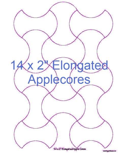 2” Elongated Applecores x 14 (DOWNLOAD)