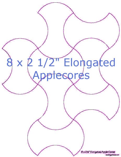 2-1/2” Elongated Applecores x 8 (DOWNLOAD)