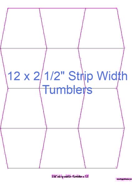 2 1/2” Strip Width Tumblers x 12 (DOWNLOAD)
