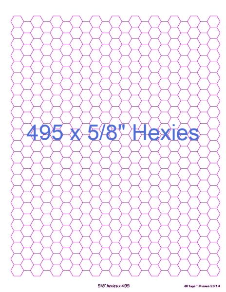 5/8” Hexagons x 495 (DOWNLOAD)