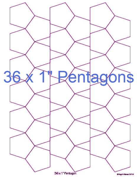 1” Pentagons x 36 (DOWNLOAD)