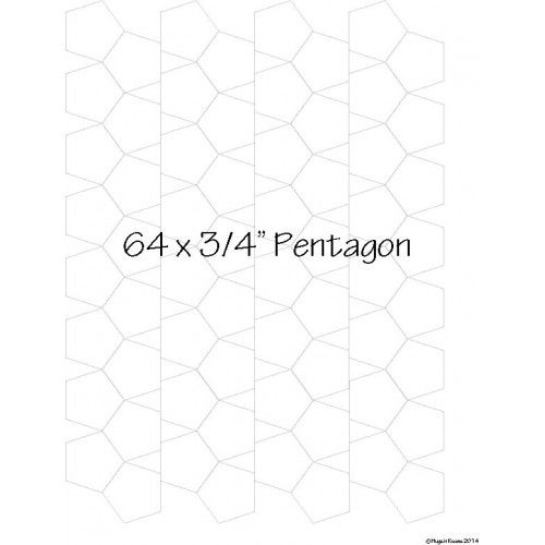 3/4'' Pentagons x 64 (DOWNLOAD)